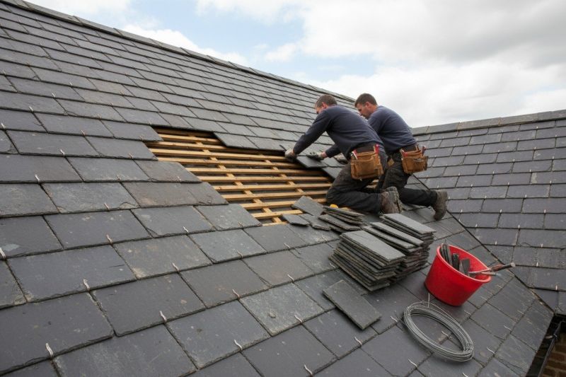 Local Slate Roof Replacement pros at work